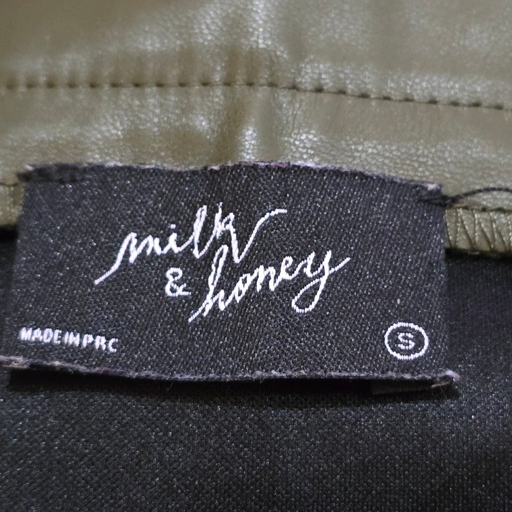 Milk & Honey Olive Green Skirt Small - Picture 3 of 4